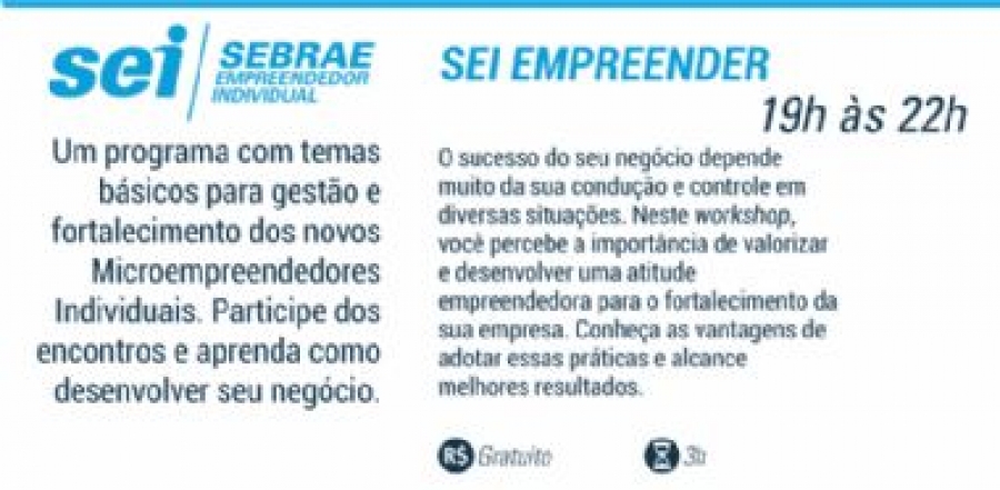 Oficina que busca trazer ao empreendedor individual a compreensão dos princípios do empreendedorismo