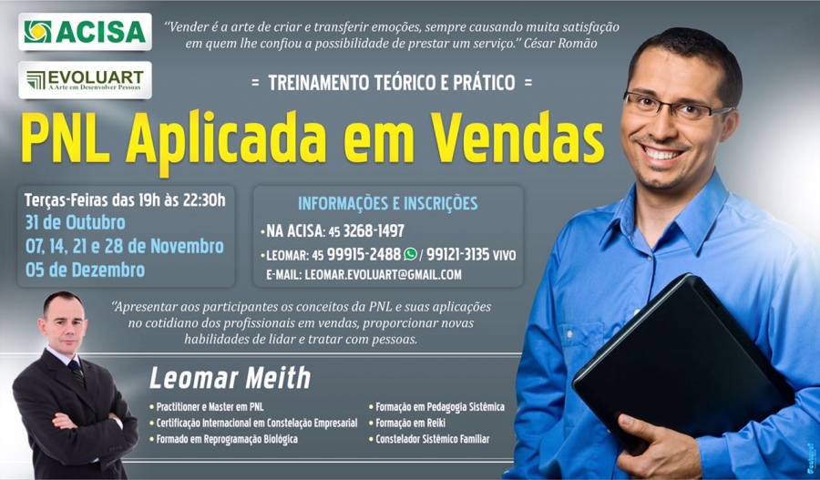 Programação Neurolinguística em Vendas será tema de treinamento em Santa Helena