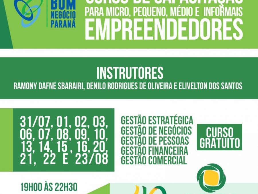 Curso em Santa Helena visa capacitação para empreendedores em áreas de gestão