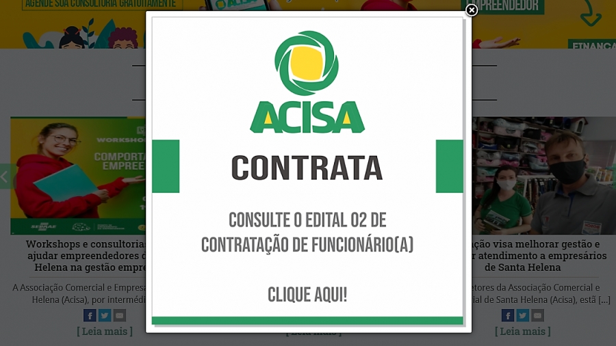 Acisa abre vaga de trabalho para área administrativa e financeira