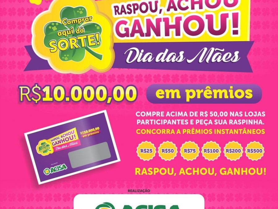 Campanha do Comércio de Santa Helena já distribui R$2mil em prêmios no mês das mães