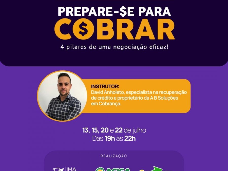 Acisa inicia nesta terça-feira curso sobre cobrança e negociação eficaz