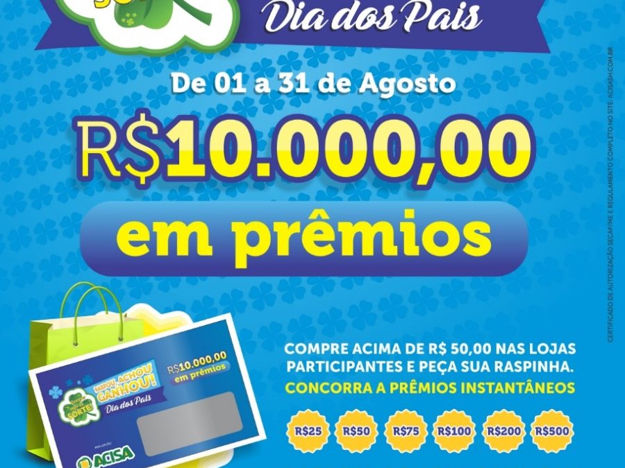 Promoção do comércio de Santa Helena para o Dia dos Pais continua até final do mês