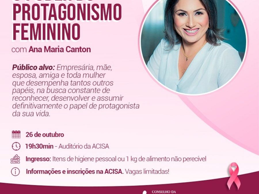 Conselho da Mulher de Santa Helena programa palestra sobre protagonismo feminino