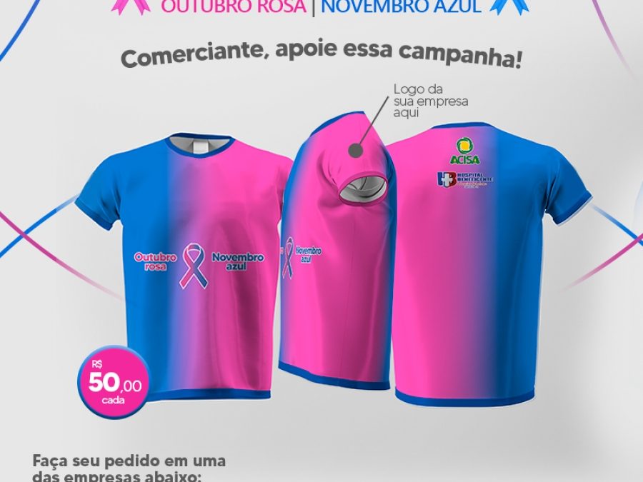 Pedidos de camisetas da campanha de combate ao câncer em Santa Helena podem ser feitos até esta sexta-feira