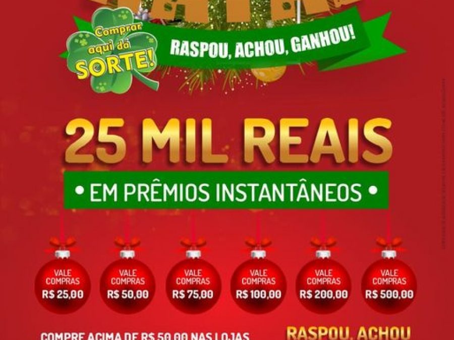 Campanha de Natal do comércio de Santa Helena terá R$25 mil em raspinhas premiadas