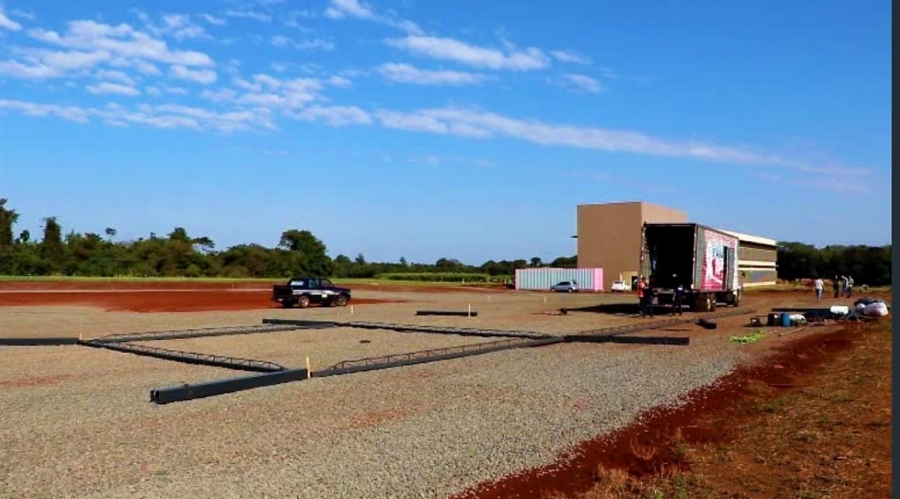 Começa montagem de estandes para RuralTech em Santa Helena