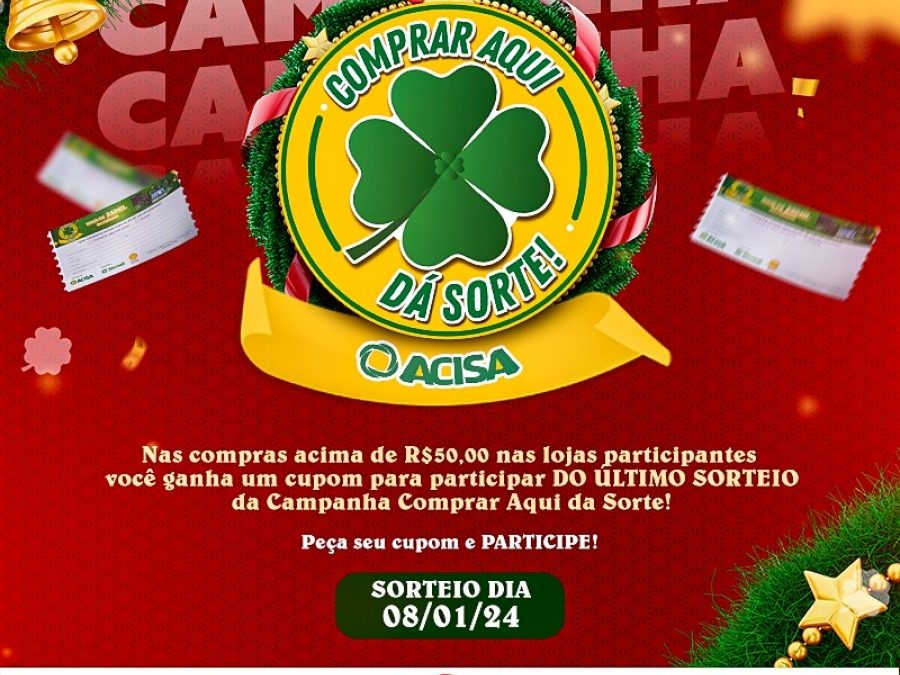 Acisa sorteia R$17 mil em prêmios na campanha de Natal no comércio de Santa Helena