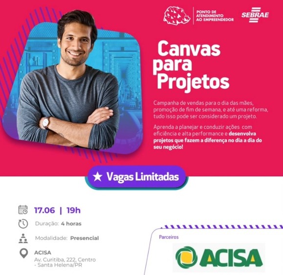 Treinamento de Canvas para Projetos será realizado pela Acisa em Santa Helena