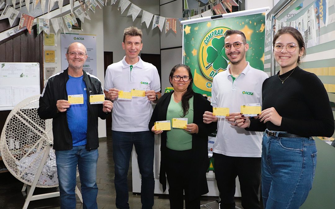 Primeiro sorteio da campanha “Comprar Aqui Dá Sorte” foi realizado pela Acisa